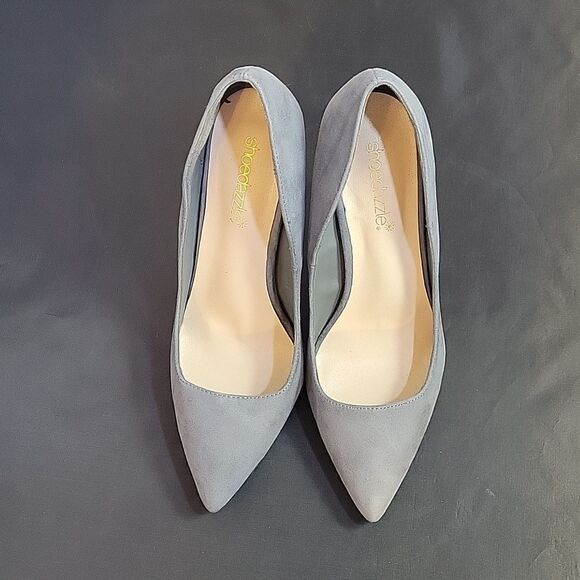 SHOEDAZZLE SUEDE POINTED TOE DRESS PUMPS STILETTO HIGH HEELS - Picture 2 of 14